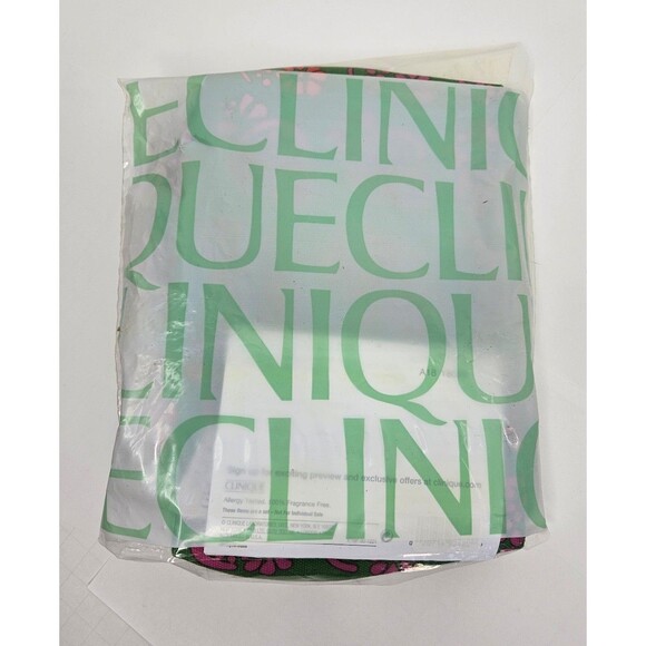 Marimekko For Clinique Green Floral Makeup Bag W/ Mascara, Chubby Stick & Mirror - Picture 9 of 9
